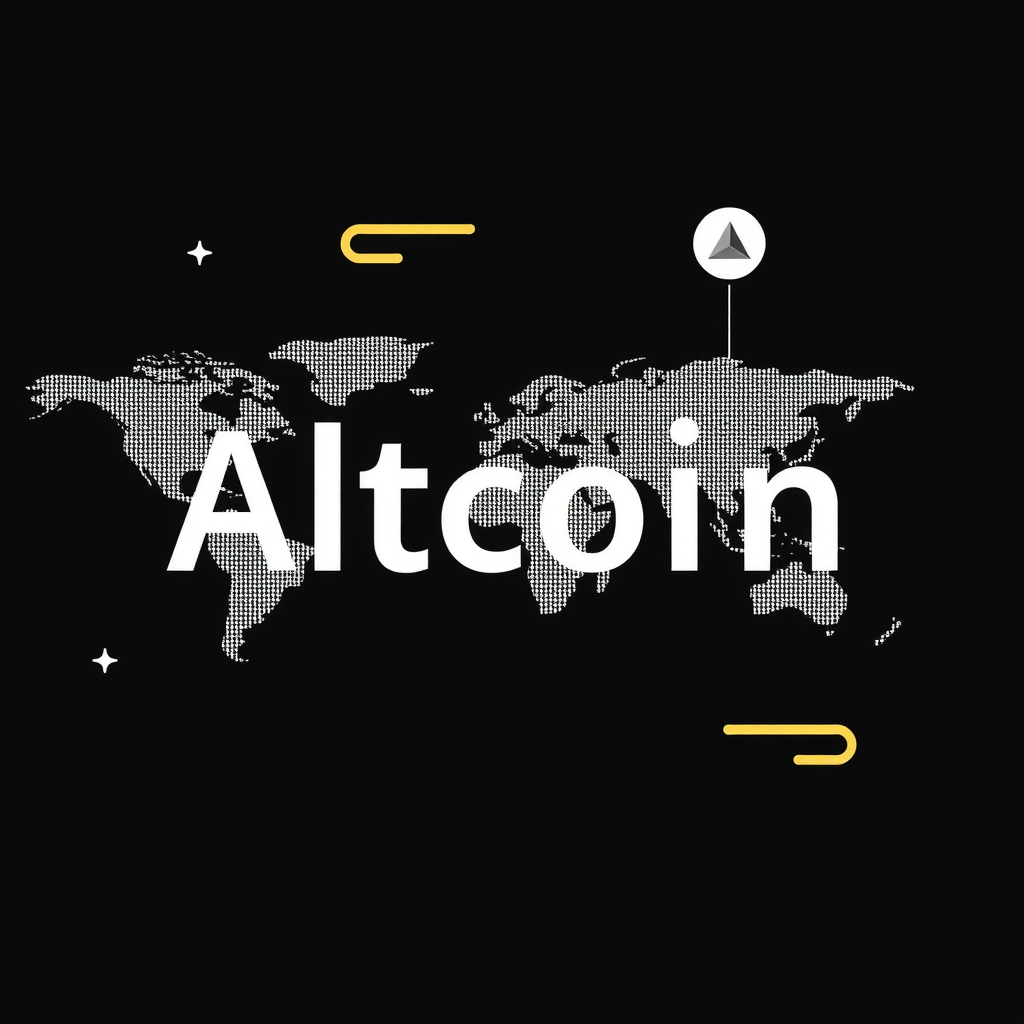 Generate a image about altcoins and the crypto world. 