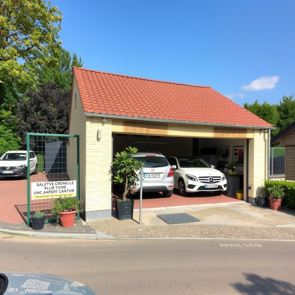 Erstelle ein Bild über traditionelle Lagermoeglichkeiten wie eine Stellplatz, Garage, oder Keller etc.