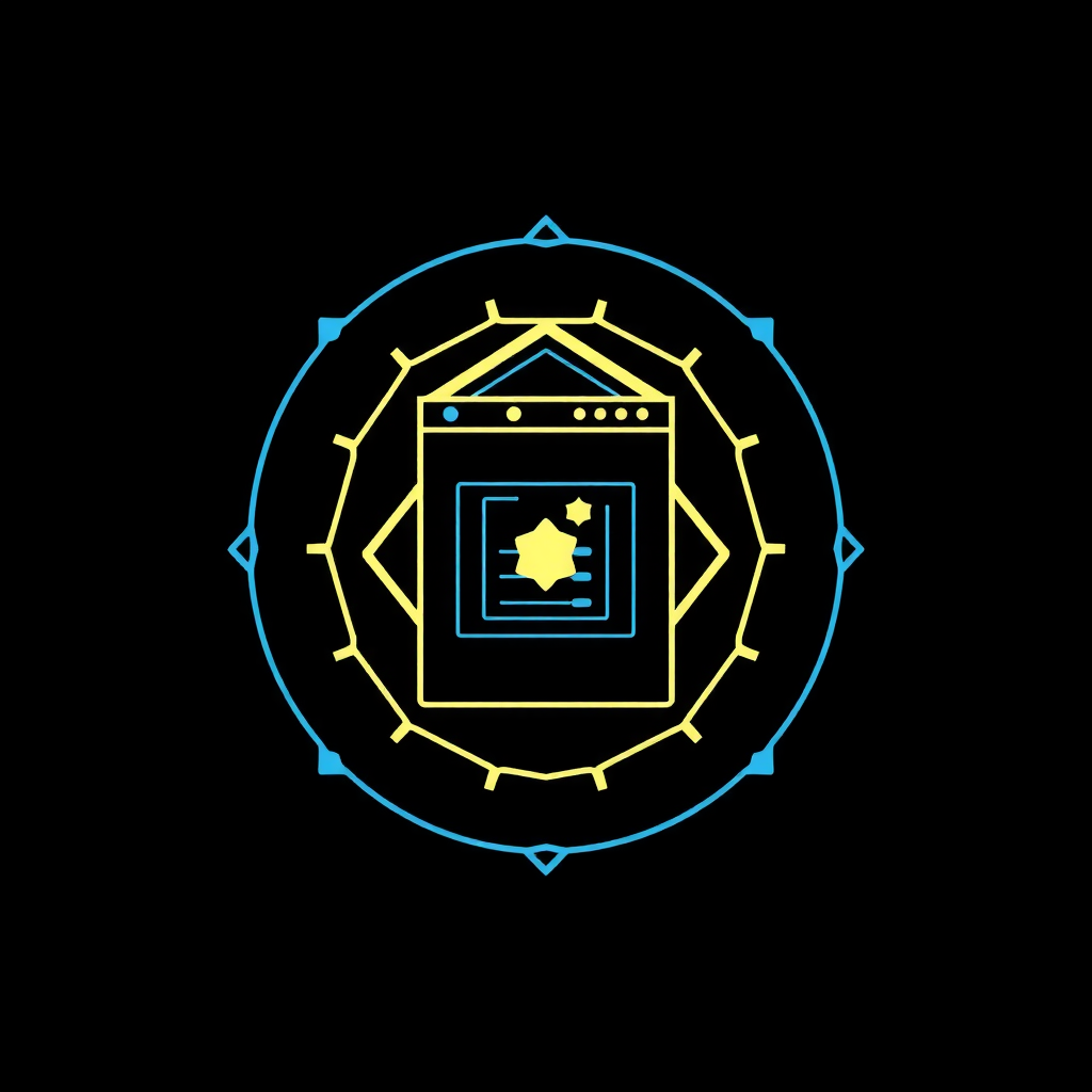 A crypto-themed cardano blockchain logo using the letters CRYL feature a home server in a dark basemenet