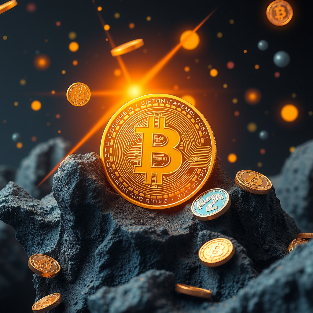 Generate a image about altcoins and the crypto world. 