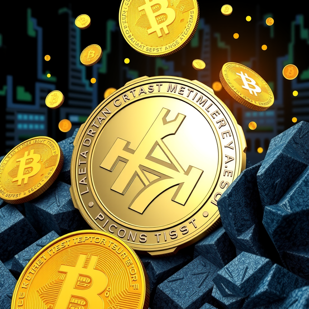 Generate a image about altcoins and the crypto world. 