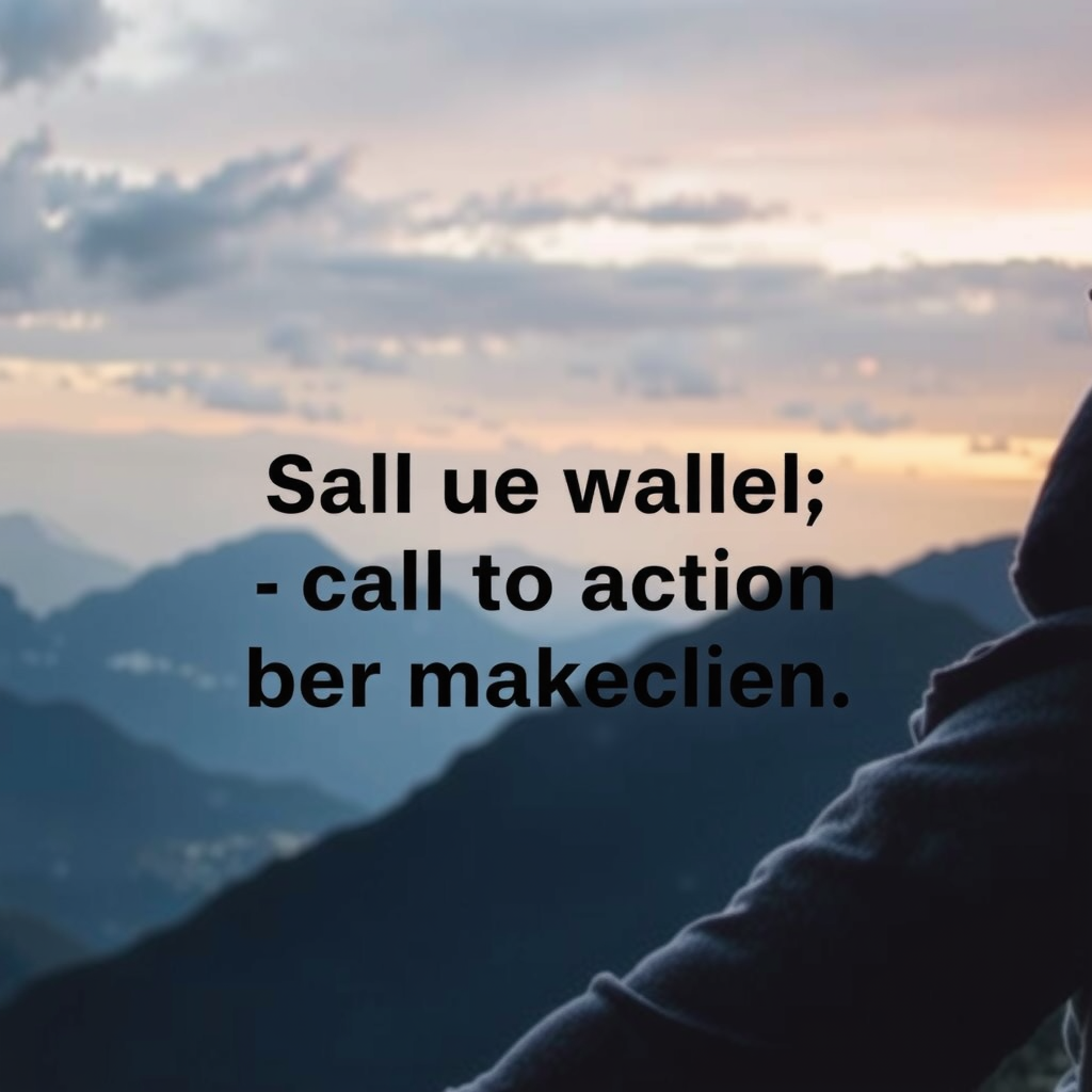 Erstelle ein Bild das call to action visualisiert, aber benutze keinen Text im Bild