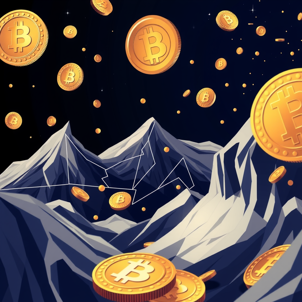 Generate a image about altcoins and the crypto world. 