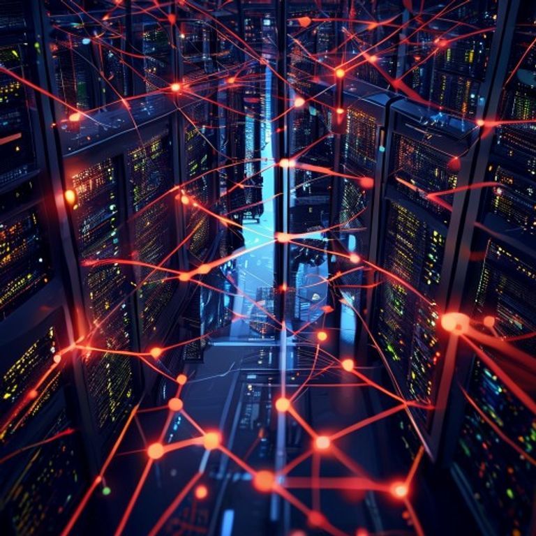 A strong digital foundation with interconnected server nodes, symbolizing backend stability.